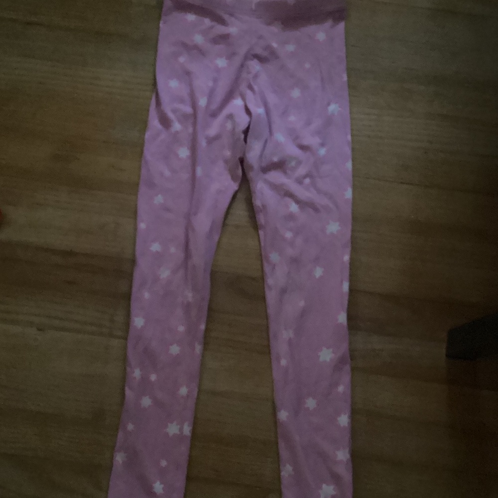 Girls cute XL Pink Star leggings